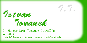 istvan tomanek business card